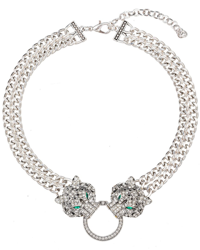 Eye Candy La Crystal Leopard Statement Necklace