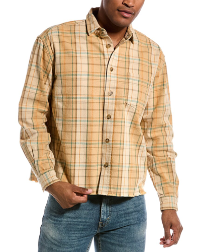 John Elliott Hemi Checked Cotton-jacquard Shirt In Brown