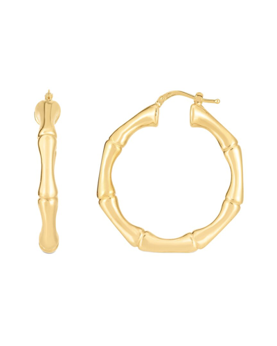 Italian Gold Bamboo Hoops