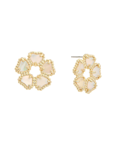 Juvell 18k Plated Diamond Pearl Studs