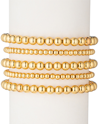 Eye Candy La 18k Plated Emma Stretch Bracelet Set