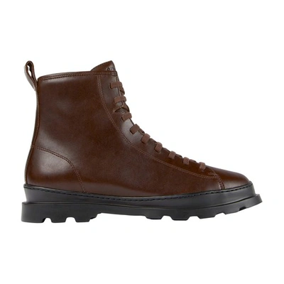 Camper Brutus Boots In Burgundy