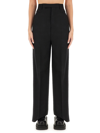 Rick Owens Wide Leg Trousers Featuring Front Pleats In Black