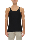 Dolce & Gabbana Marcello Ribbed-knit Tank Top In Black