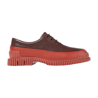 Camper Pix Lace Up Shoes In Burgundy,red