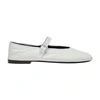 The Row Boheme Leather Mary Jane Ballerina Flats In White