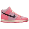 Nike Dunk High Sneakers In Black/medium Soft Pink/coconut Milk