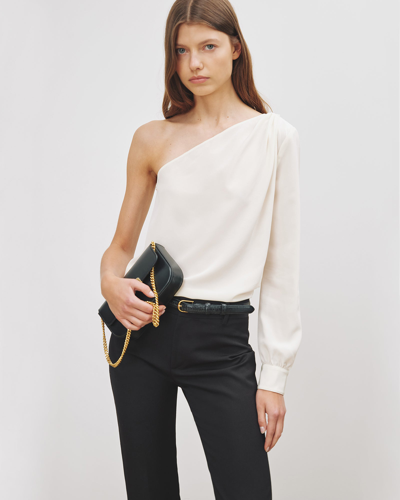 Nili Lotan Fiorine One Shoulder Blouse In Ivory