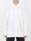 Armarium Leo Button-front Shirt With Cargo Pockets In White