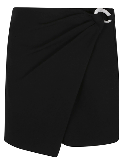 Jonathan Simkhai Ebony Wrap Mini Skirt In Black