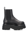 Alexander Wang 75mm Carter Platform Leather Ankle Boots In Black