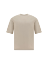 Acne Studios Cotton T-shirt In Champagne Beige