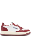 AUTRY RED SCARPE STRINGATE LEATHER SNEAKERS