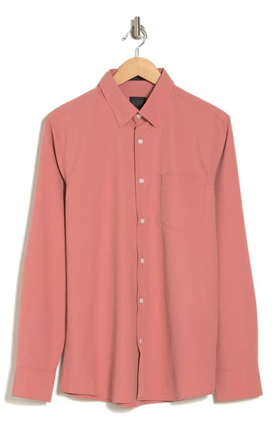 14th & Union Long Sleeve Performance Shirt In Pink Rosebush