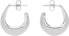 Lemaire Silver Curved Mini Drop Earrings In Silver