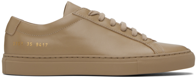 Common Projects Beige Achilles Low Trainers In 9417 Coffee