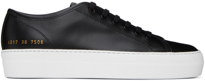 Common Projects Black Tournament Super Low Trainers In 7506 Black