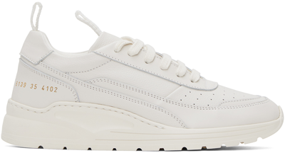 Common Projects Off-white Track 90 Sneakers In 4102 Bone White