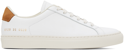 Common Projects White Retro Low Trainers In 0510 - White / Go