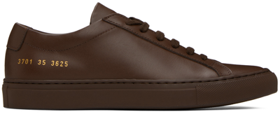 Common Projects Brown Achilles Low Trainers In 3625 Mocha