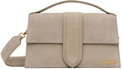 Jacquemus Le Bambinou Leather Shoulder Bag In Beige