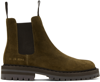 COMMON PROJECTS TAUPE STAMPED CHELSEA BOOTS