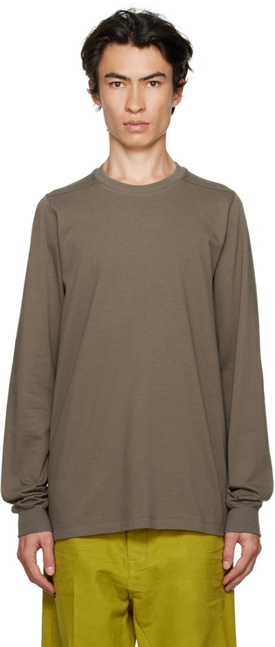 Rick Owens Gray Short Sweatshirt In 34 Dust