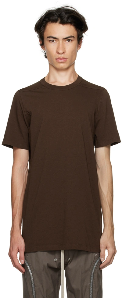 Rick Owens Level Organic-cotton T-shirt In Brown