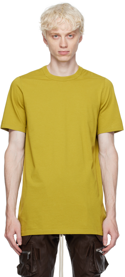 Rick Owens Yellow Level T-shirt In 32 Acid