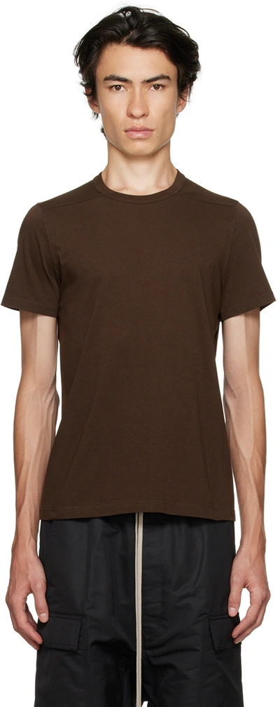 Rick Owens Level Organic-cotton T-shirt In Brown