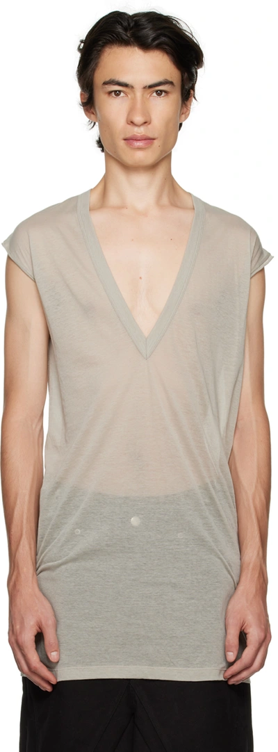 Rick Owens Grey Dylan T-shirt In 08 Pearl