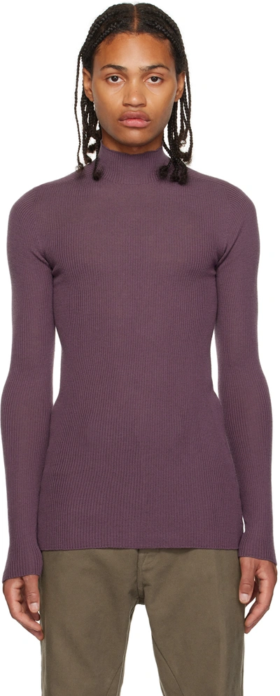 Rick Owens Purple Luxor Lupetto Sweater In 33 Amethyst