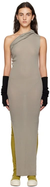 Rick Owens Off-white Rib Maxi Dress In 08 Pearl