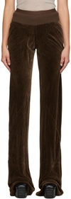 RICK OWENS BROWN BIAS TROUSERS