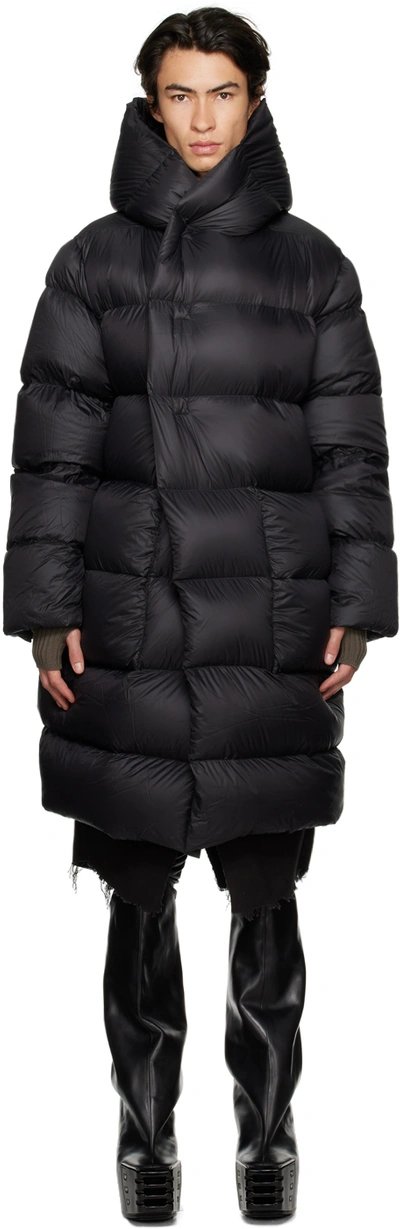 Rick Owens Quilted Down Jacket In Black