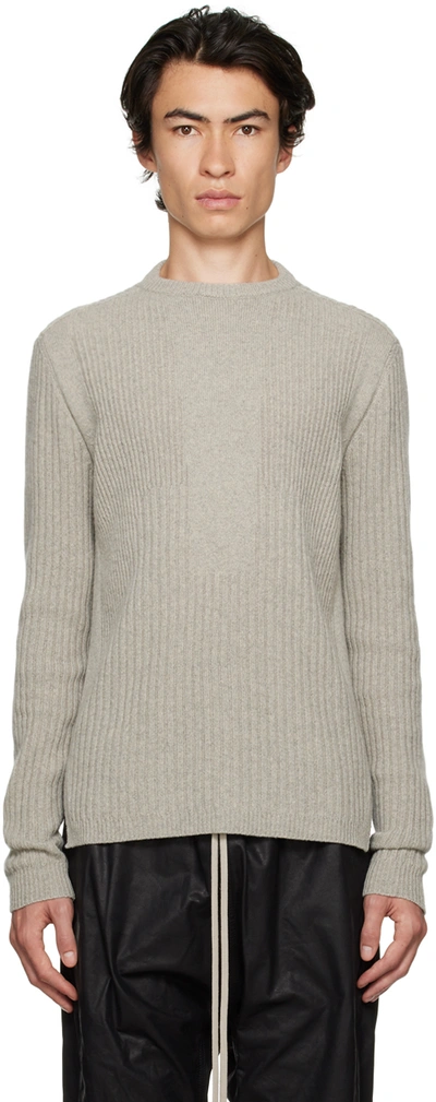 Rick Owens Off-white Fisherman Sweater In 08 Pearl