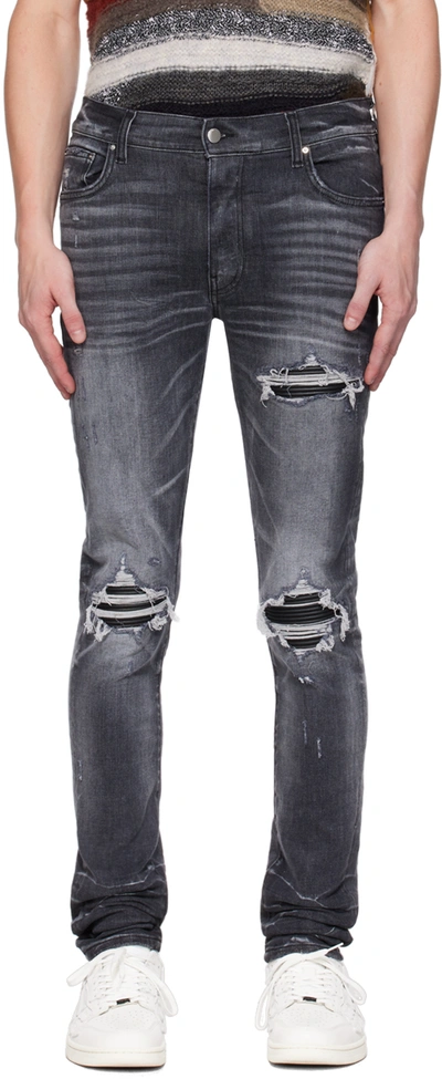 Amiri Crystal Mx1 Jeans In Grey