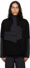 A-cold-wall* Bonded Axis Panelled Fleece Jacket In Black