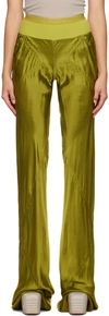Rick Owens Yellow Bias Trousers In 32 Acid
