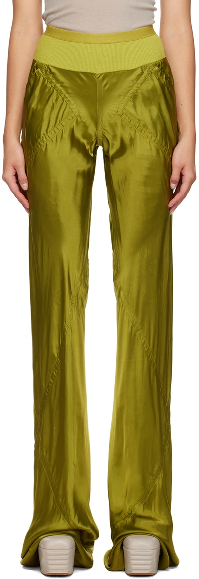 Rick Owens Yellow Bias Trousers In 32 Acid