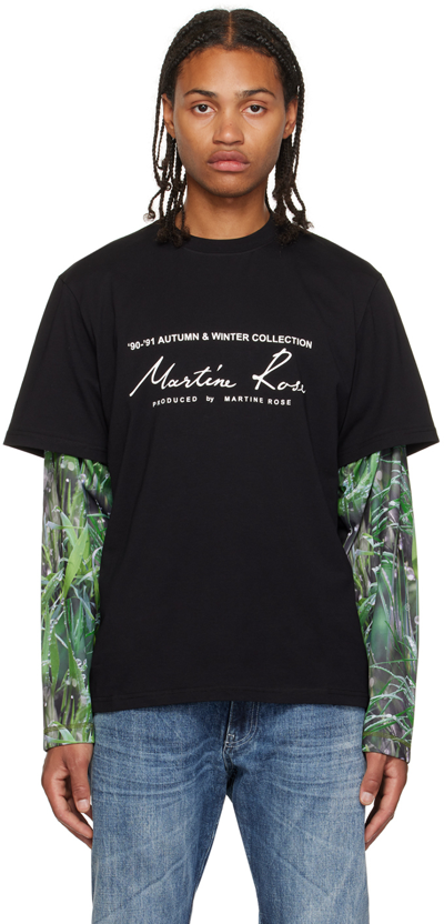 Martine Rose Black Classic T-shirt In Black  