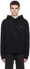 MAISON KITSUNÉ BLACK BOLD FOX HEAD HOODIE