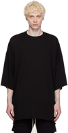 Rick Owens Drkshdw Drkshdw By Rick Owens Relaxed Fit Black Cotton T-shirt With Crew Neckline In 09 Black