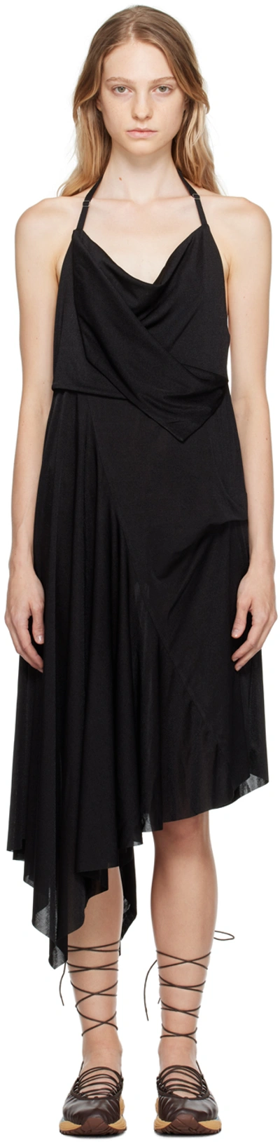 Open Yy Black Halter Midi Dress