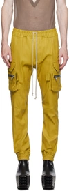 Rick Owens Yellow Mastodon Leather Pants In 32 Acid