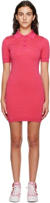 Moschino Pink All Over Minidress In A1217 Fp Fucsia