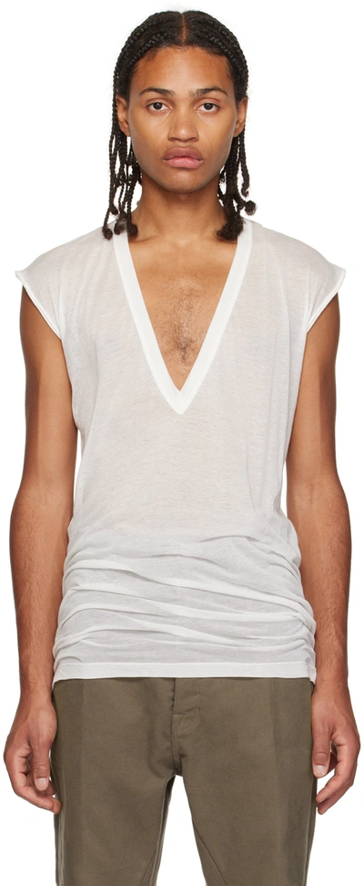 Rick Owens Off-white Edfu Dylan T-shirt In 11 Milk
