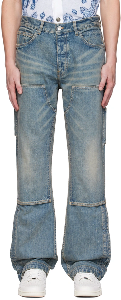 Amiri Blue Carpenter Jeans In Clay Indigo