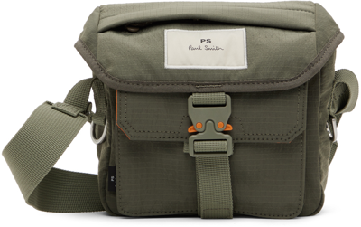 Ps By Paul Smith Khaki Patch Bag In 37 Greens