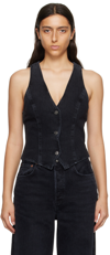 Agolde Heller Vest In Spider (o/d Black)